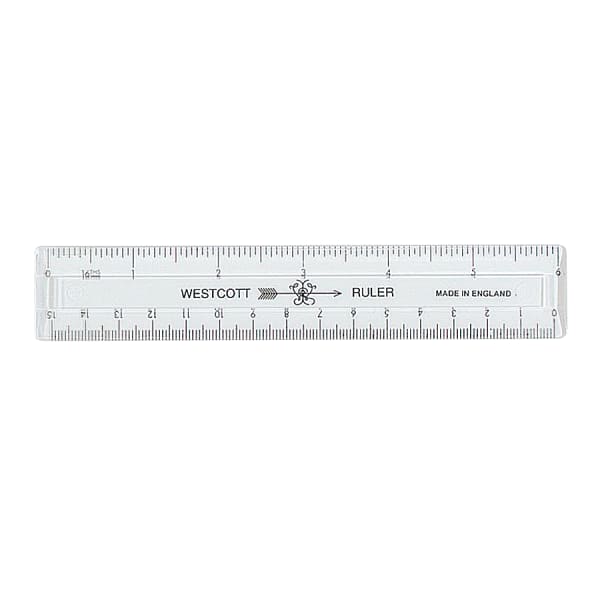 Acme Durable Plastic 6in Clear Ruler