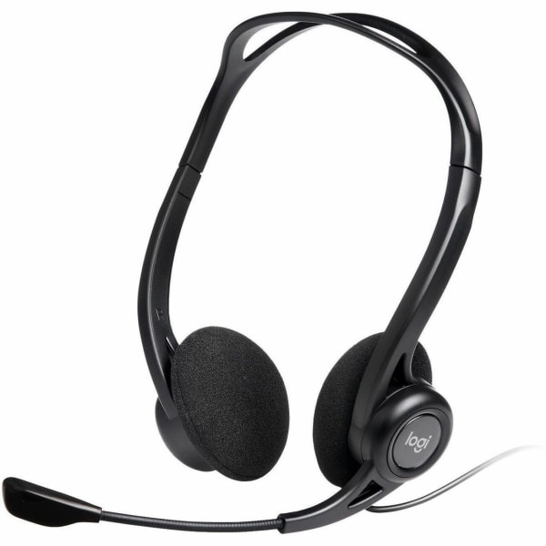 Logitech 960 USB Computer Headset - Stereo - USB Type A - Wired - 100 Hz to 10 kHz - Over-the-head - Binaural - 981000836