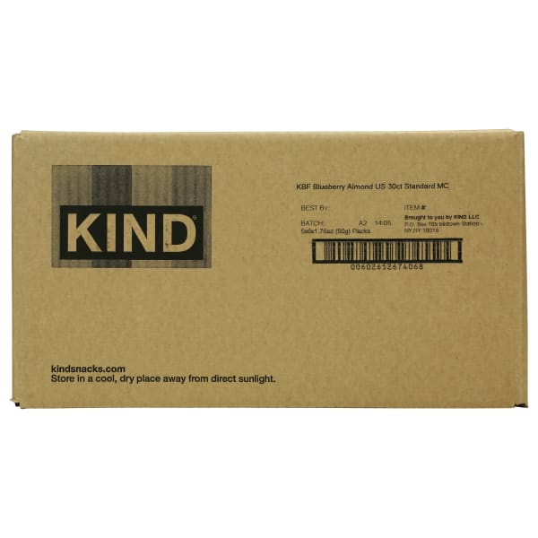 KIND Protein Snack Bars, Blueberry Almond, 1.76 Oz, Total Qty 30