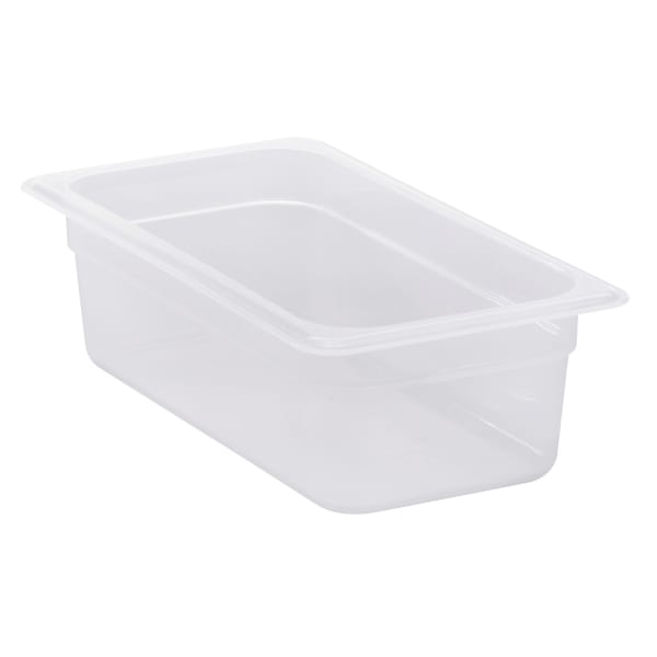 Cambro Translucent GN 1/3 Food Pans, 4inH x 6-15/16inW x 12-3/4inD, Pack Of 6 Containers