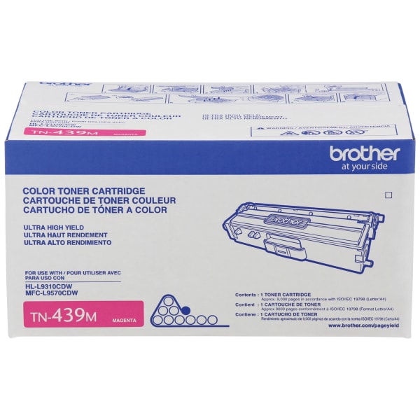 Brother TN-439 Magenta Extra-High Yield Toner Cartridge, TN-439M