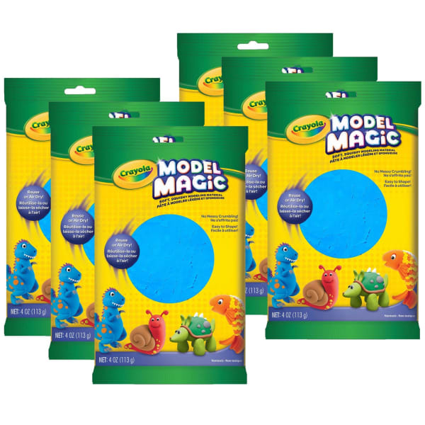 Crayola Model Magic Modeling Compound, 4 oz., Blue, Set Of 6 Packs