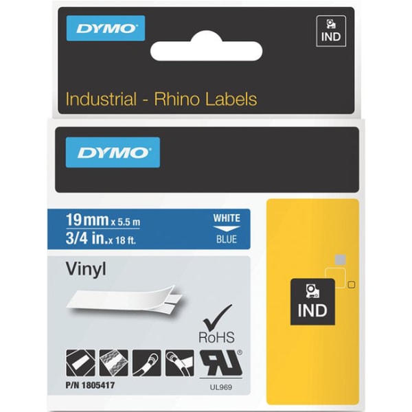 DYMO White on Blue Color Coded Label, LJ7442