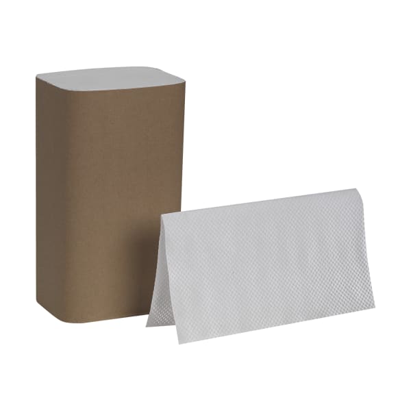 Pacific Blue Basic by GP PRO, 1-Ply, S-Fold Paper Towels, 9.25in X 9.9in, 40% Recycled, White, 250 Sheets per Pack, 16 Packs Per Case