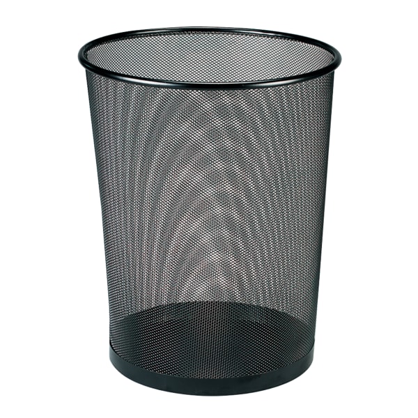 Office Depot Brand Black Mesh Wastebasket