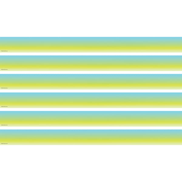 Teacher Created Resources Straight Border Trim, Aqua And Lime Color Wash, 35ft Per Pack, Set Of 6 Packs