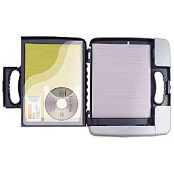 OIC Form Holder Storage Clipboard Case, 11 3/4in x 14 1/2in x 1 1/2in, Gray