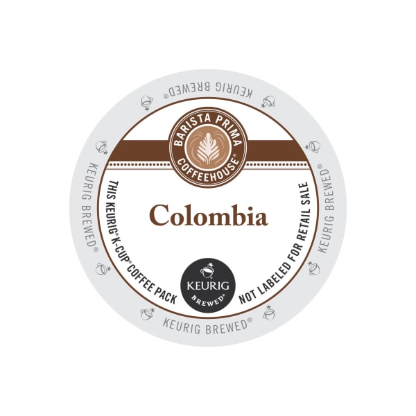 Barista Prima Coffeehouse Single-Serve Coffee K-Cup Pods, Columbia Roast, Carton Of 24