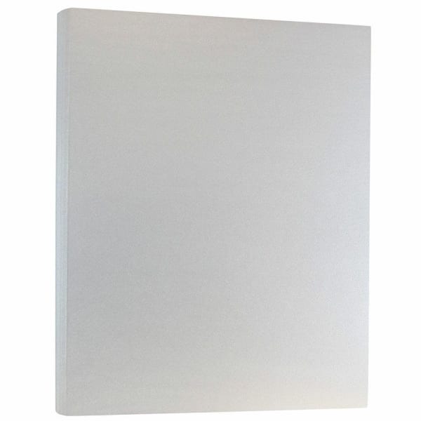 JAM Paper Vellum Bristol Card Stock, Stardream Silver, Letter (8.5in x 11in), 110 lb, Pack Of 50