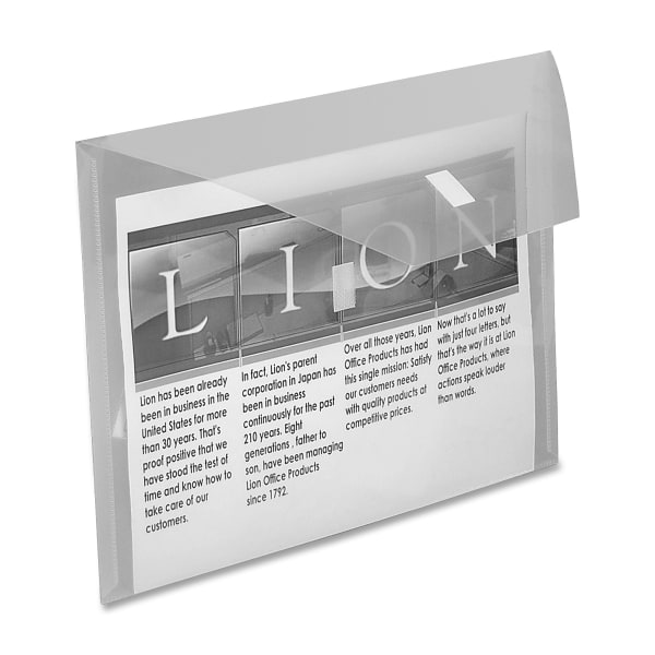 LION Weatherproof Poly Envelope, 8-1/2in x 11in