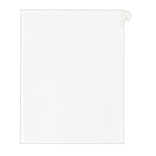 Avery Allstate Side-Tab Legal Exhibit Dividers, Tab Title 1, White, Pack Of 25