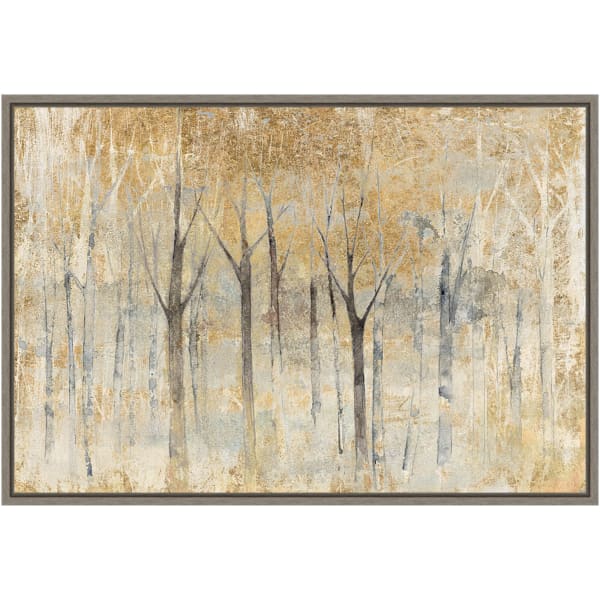 Amanti Art Seasons End Gold by Avery Tillmon Framed Canvas Wall Art Print, 16inH x 23inW, Greywash