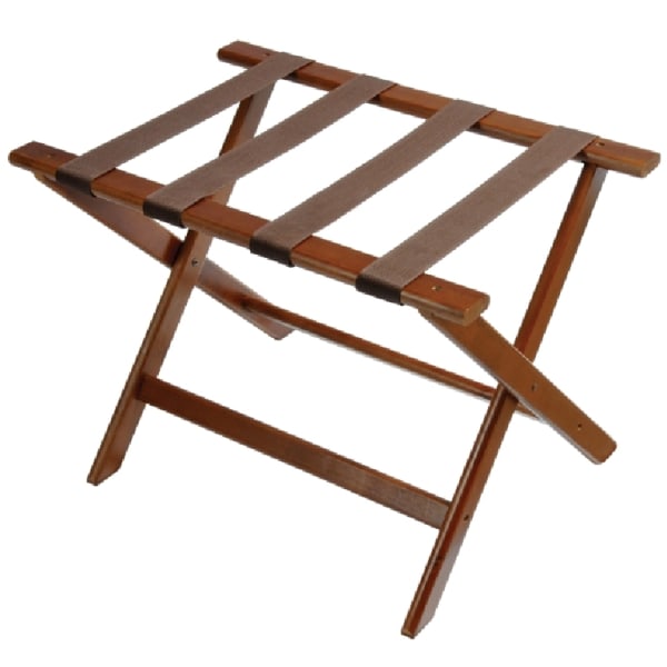 CSL Deluxe Wood Luggage Rack, 18inH x 26inW x 17inD,  Dark