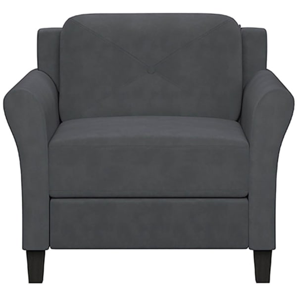 Lifestyle Solutions Hanson Microfiber Chair, Dark Gray