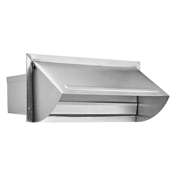Lambro 3-1/4in x 10in Aluminum Wall Cap For Most Range Hoods, Silver, LAO106R