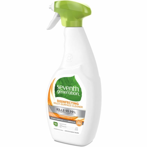 Seventh Generation Disinfecting Multi-Surface Cleaner - For Multi Surface, Multipurpose - 26 fl oz (0.8 quart) - Lemongrass Citrus Scent - Disinfectant, Streak-free, Rinse-free - 8 / Carton