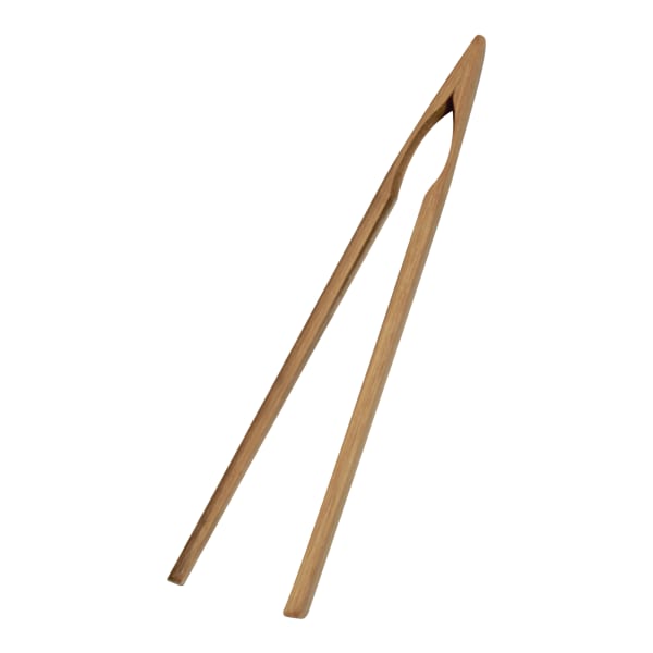 Joyce Chen Burnished Bamboo Toaster Tongs, 6-1/2in
