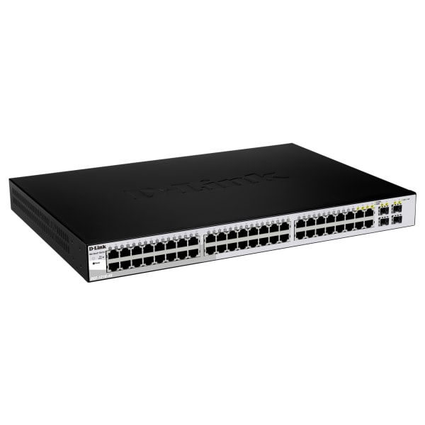 D-Link DGS-1210-52 Websmart Gigabit Switch with 48 1000Base-T and 4 SFP Ports - 48 Ports - Manageable - DGS121052