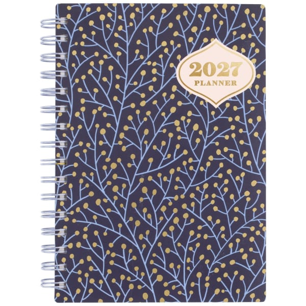 CatCoq for Mead 2027 Weekly Monthly Planner, Berry Branches, Small, 5 1/2in x 8 1/2in