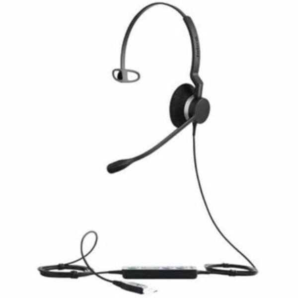 Jabra BIZ 2300 Headset - Mono - USB - Wired - 32 Ohm - 70 Hz to 16 kHz - Over-the-head - Monaural - Ear-cup - 7.71 ft Cable - Noise Cancelling Microphone - Noise Canceling