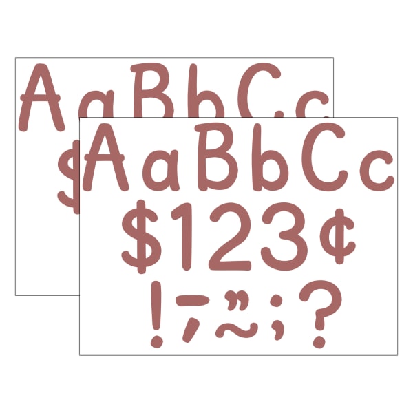 Teacher Created Resources Letters Combo Pack, 4in, Modern Classic Deep Rose, 257 Pieces Per Pack, Set Of 2 Packs