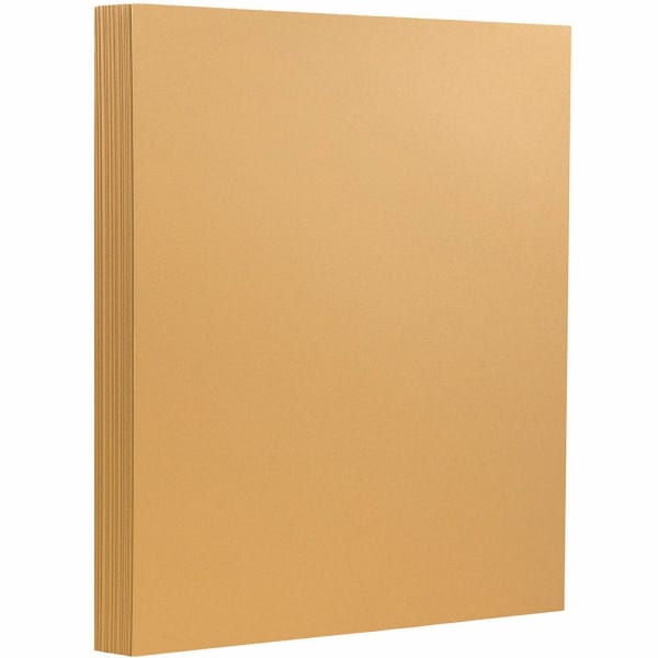 JAM Paper Card Stock, Tan, Letter (8.5in x 11in), 130 Lb, Pack Of 25
