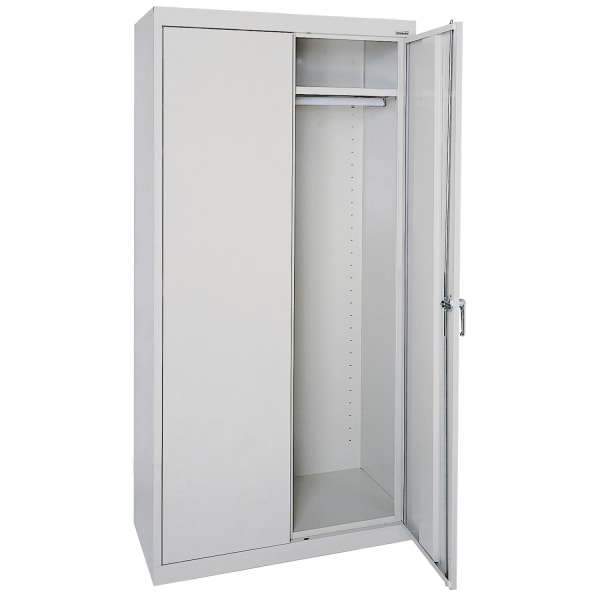 Sandusky Classic Series Medium-Duty Assembled Wardrobe Storage Cabinet, 72inH x 36inW x 24inD, Dove Gray