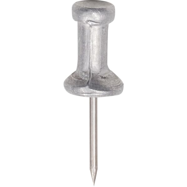 Gem Office Products Aluminum Pushpins - 0.5in Diameter - for Notice - 100 / Box - Aluminum - Plastic, Aluminum, Aluminum