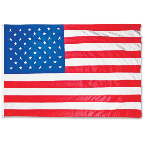 Advantus Heavyweight Nylon Outdoor U.S. Flag - United States - 96in Length x 60in Width - Heavyweight, Grommet, Durable - Nylon, Brass - Red, White, Blue