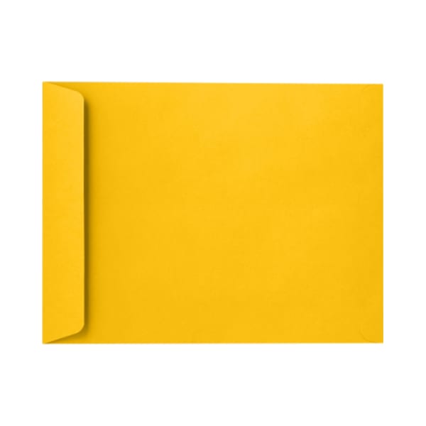 LUX Open-End 10in x 13in Envelopes, Peel & Press Closure, Sunflower Yellow, Pack Of 1,000