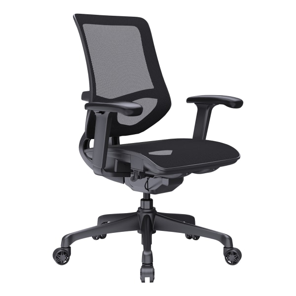 WorkPro 1000 Series Ergonomic Mesh/Mesh Mid-Back Task Office Chair, Black/Black, BIFMA Compliant
