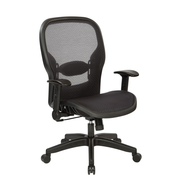 Office Star Space Seating 23 Series Air Grid Mid-Back Managers Chair, Black