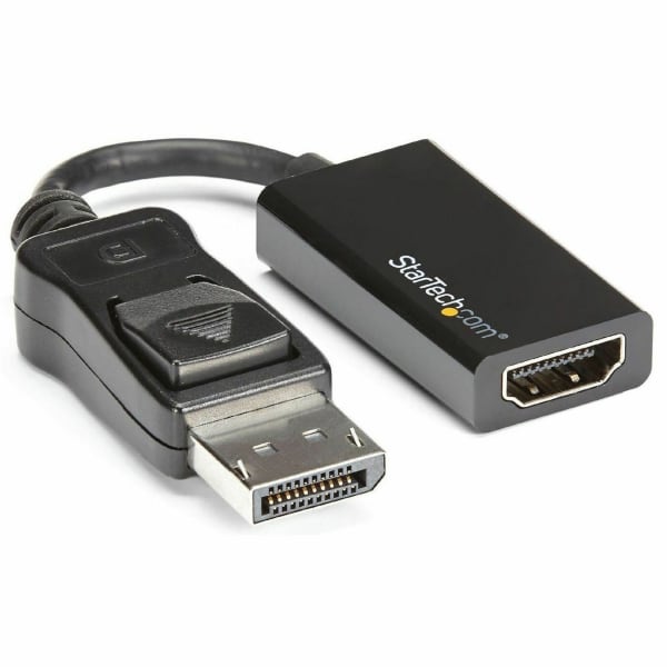 StarTech.com DisplayPort to HDMI Adapter, 4K 60Hz Active DP 1.4 to HDMI 2.0 Video Converter for Monitor/Display, Latching DP Connector - Active DisplayPort to HDMI adapter dongle - 4K 60Hz (3840x2160)/1080p/18Gbps/7.1ch Audio/HDCP 2.2/DPCP