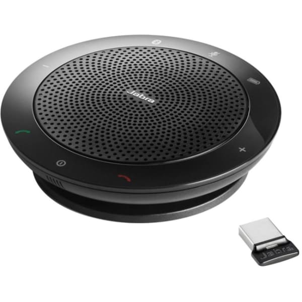 Jabra Speak 510 MS Speakerphone - Wired/Wireless Bluetooth - Skype for Business - 4 Meeting Persons Capacity - Omni-directional Microphone(s) - Black