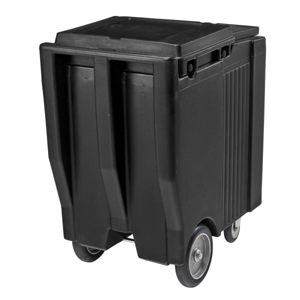 Cambro SlidingLid Ice Caddy, Tall, 200-Lb Capacity, Black