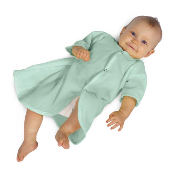 Medline Infant IV Gowns, 0 - 6 Months, Plastic Snaps, Green, Pack Of 12