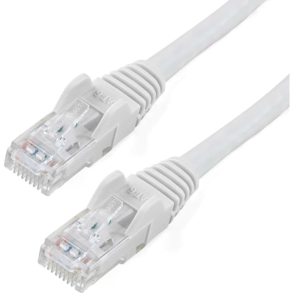 StarTech.com 14ft White Cat6 Patch Cable with Snagless RJ45 Connectors - White