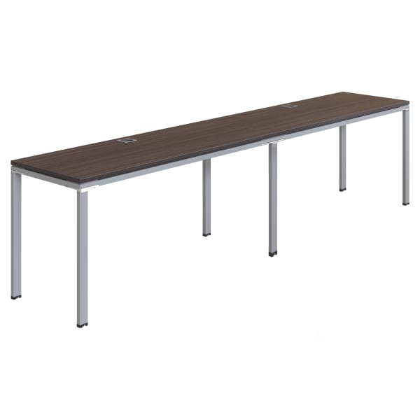 Boss Office Products Simple System Workstation Double Desks, 132in x 24in, Driftwood