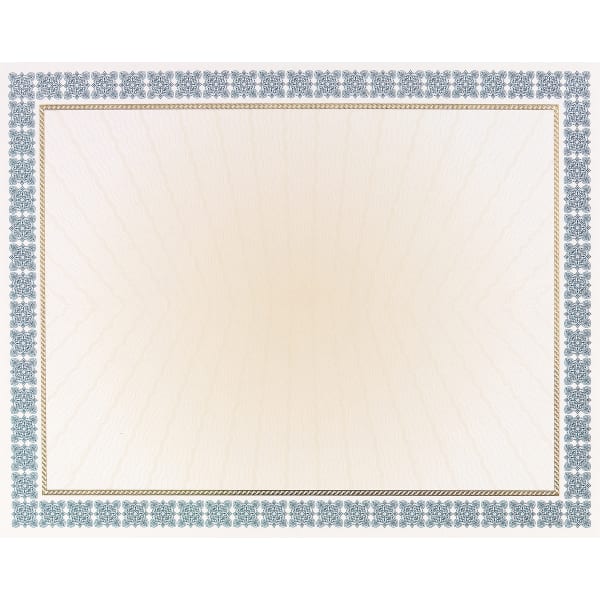 Great Papers! Foil Certificate, 8 1/2in x 11in, Westminster Blue, Pack Of 15