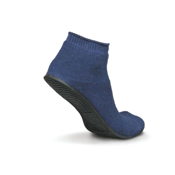 Sure-Grip Terrycloth Slippers, Large, Navy, Case Of 12 Pairs