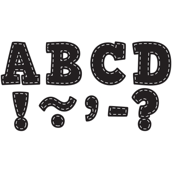 Teacher Created Resources Magnetic Letters, 3in, Black Stitch Bold Block