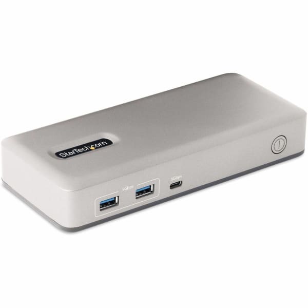StarTech.com Dual-Monitor USB-C Docking Station, DisplayPort & HDMI/VGA Multi Monitor Dock up to 4K 60Hz, USB-C Dock, 7x USB Hub, 85W PD