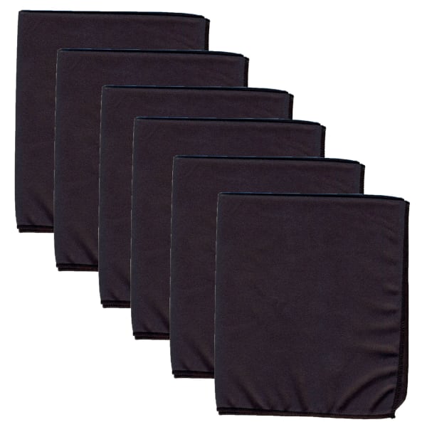 Pacon Microfiber Dry Erase Cloths, 12in X 14in, Black, Pack Of 6 Cloths