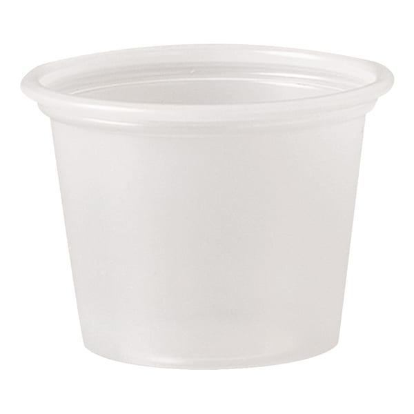 Solo Cup Polystyrene Portion Cups, 1 Oz, Translucent, Carton Of 2,500