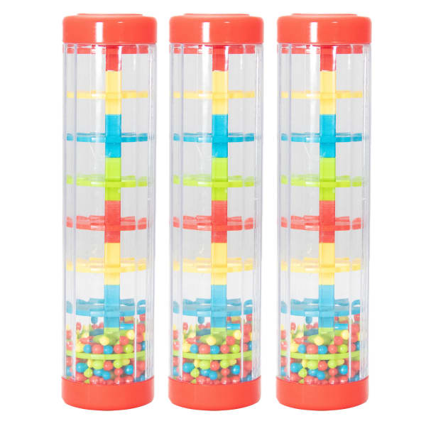 Westco Educational Products 4in Mini Rainshakers, Multicolor, Pack Of 3 Rainshakers