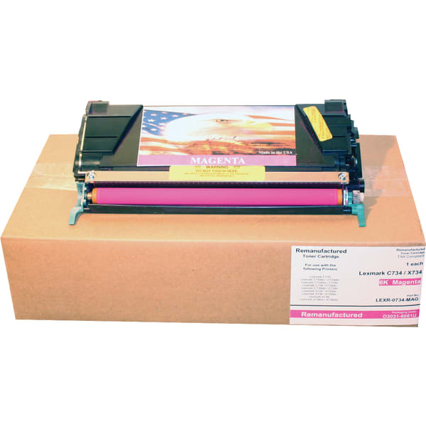 M&A Global Remanufactured Magenta Toner Cartridge Replacement For Lexmark C734A1MG, C734A1MG-CMA