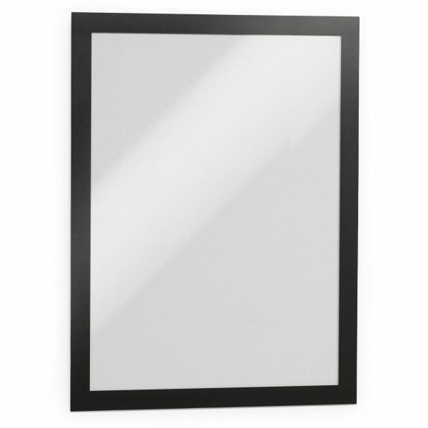 DURABLE DURAFRAME Self-Adhesive Magnetic Letter Sign Holder - Horizontal or Vertical, 9.5in x 12in Frame Size - Holds 8.5in x 11in Insert, 2 -Pack, Black