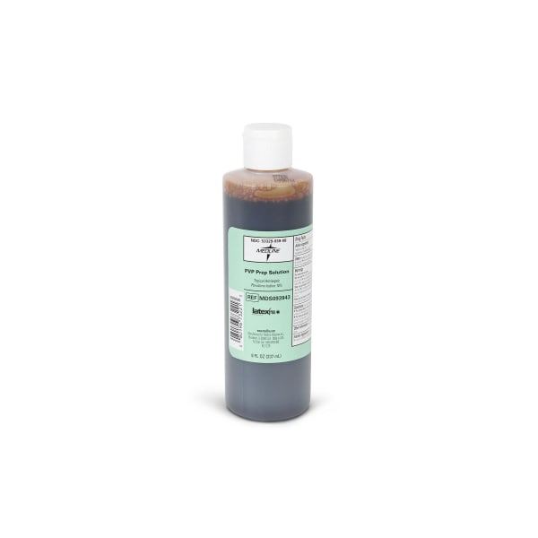 Medline Povidone Iodine Prep Solutions, 8 Oz, Pack Of 24