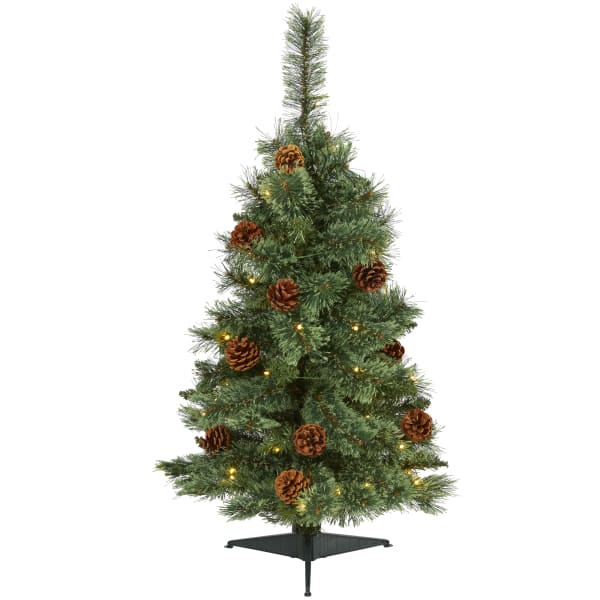 Nearly Natural White Mountain Artificial Christmas Tree, 3'