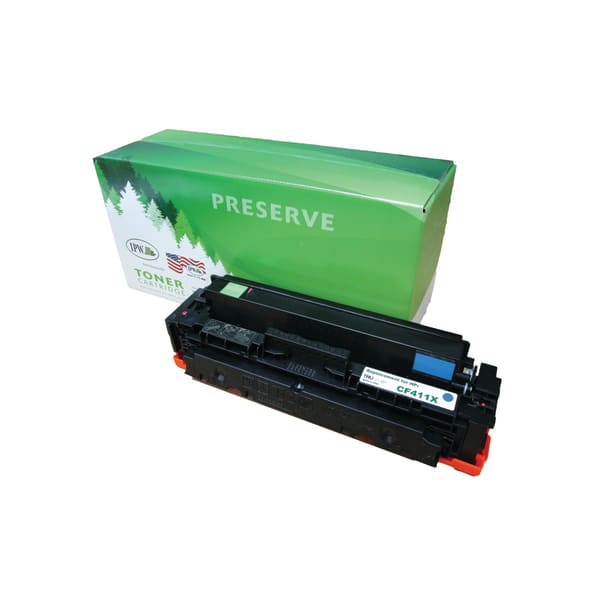 IPW Preserve Remanufactured Cyan High Yield Toner Cartridge Replacement For HP 410X, CF411X, 545-X11-ODP